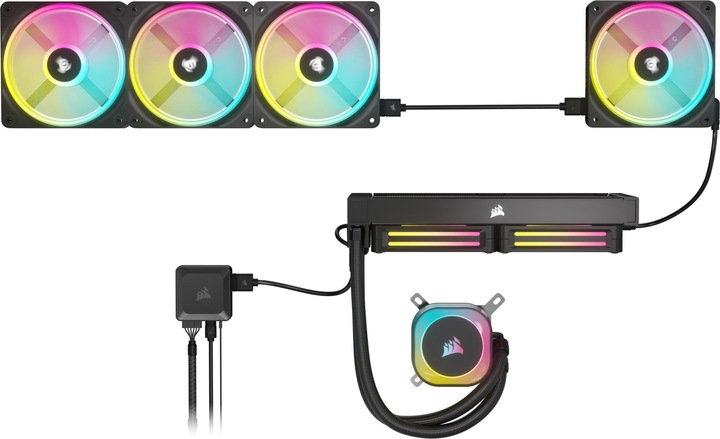 Actual product image Corsair iCUE LINK QX120 RGB 120 mm PWM fan (black, expansion kit) (120 mm, 1 x)