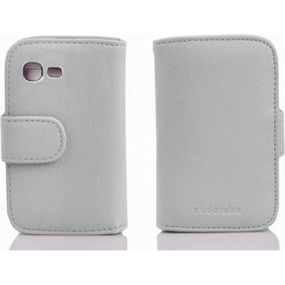 Thumbnail - Cadorabo Book mit Struktur Cover (Samsung Galaxy Pocket Neo), Smartphone Hülle, Weiss