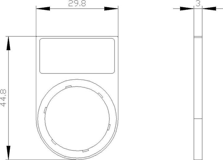 Produktbild Siemens Label holder, rounded bottom, black