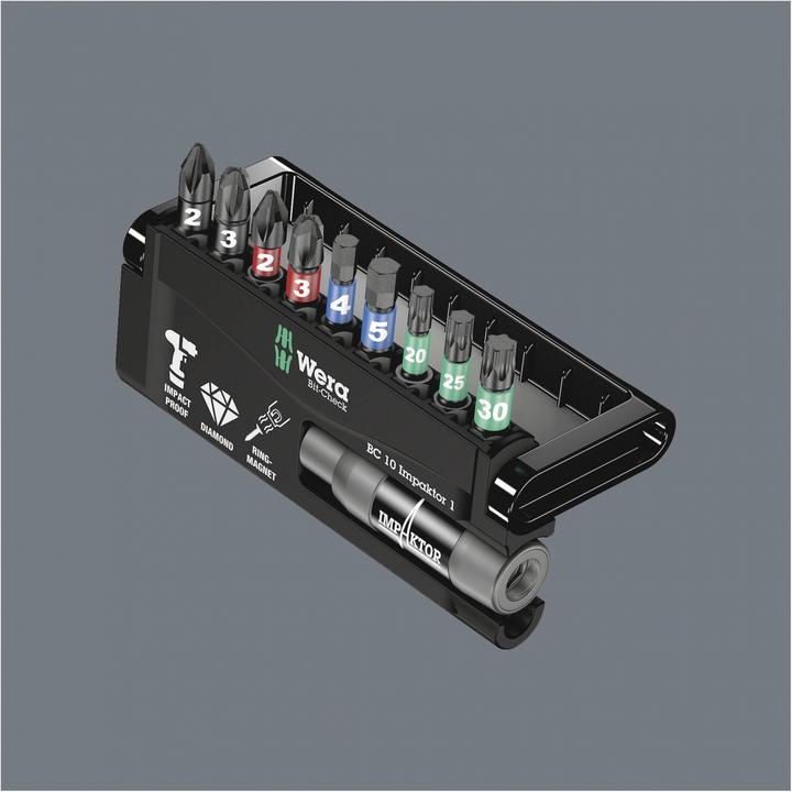Actual product image Wera Bit-Check 10 Impaktor 1 (25.4 / 4 mm)
