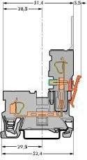 Produktbild Wago 1 Conductor 1 Pin Carrier Terminal Block
