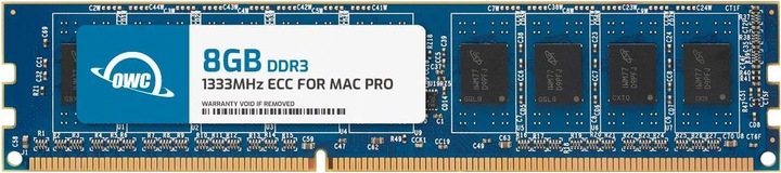 Image du produit OWC 8.0GB DDR3 ECC PC10600 1333MHz SDRAM ECC pour Mac Pro & Xserve 'Nehalem' & 'Westmere' modèles (1 x 8GB, 1333 MHz, RAM DDR3, DIMM)