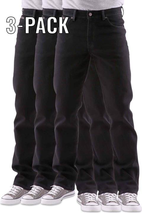 Actual product image Wrangler Texas Stretch Jeans black overdyed 3-Pack (W34/L32)