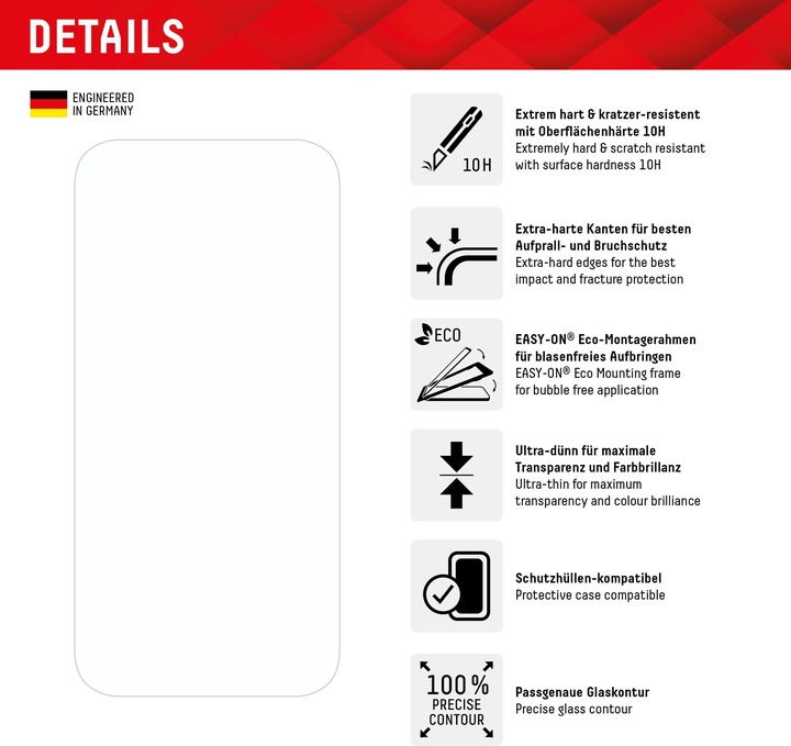 Produktbild Displex Real Glass (1 Stück, Apple iPhone 15 Pro Max, Apple iPhone 15 Plus)