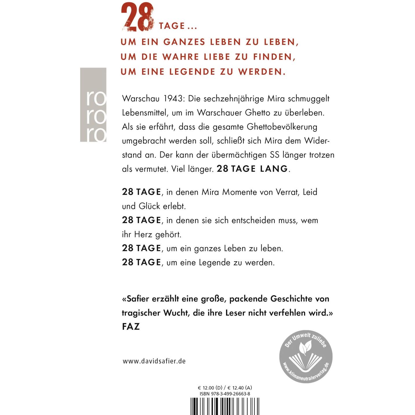 Thumbnail - 28 Tage lang, Belletristik von David Safier