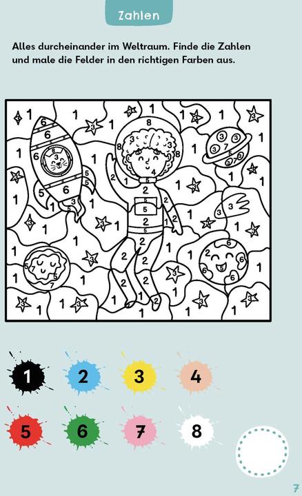 Actual product image Rechenrätsel für mutige Kinder - Abenteuer Weltraum (German, Janine corner, Ulrike Rogler, 2024)