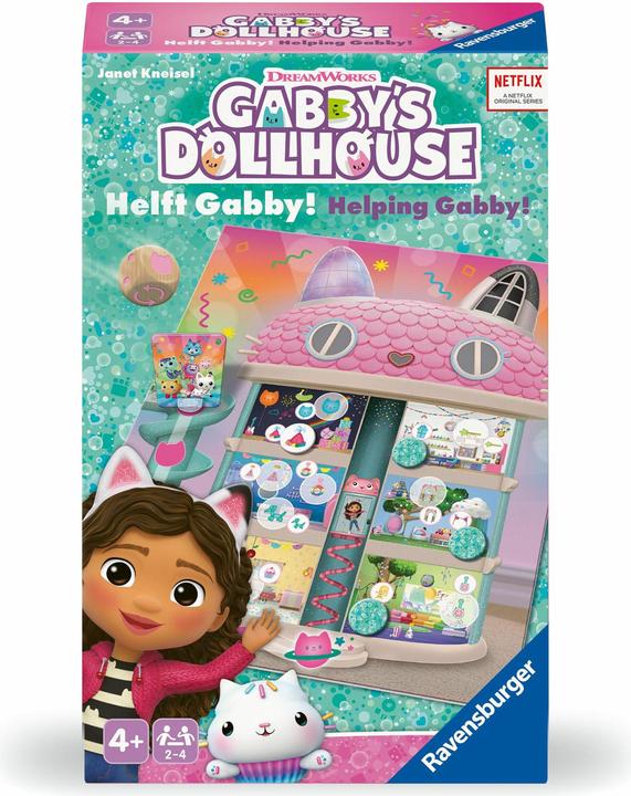 Actual product image Ravensburger 24724 - Gabby"' s Dollhouse - Help Gabby! - Take-along game for 2-4 players from 4 (Dutch, English, French, German, Italian, Spanish, 2 - 4 Players)