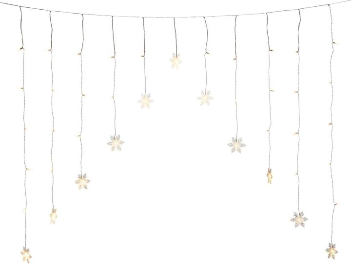 Konstsmide LED-Lichtervorhang Schneeflocken, 41 LED, 1.4 m, Outdoor (11.40 m)