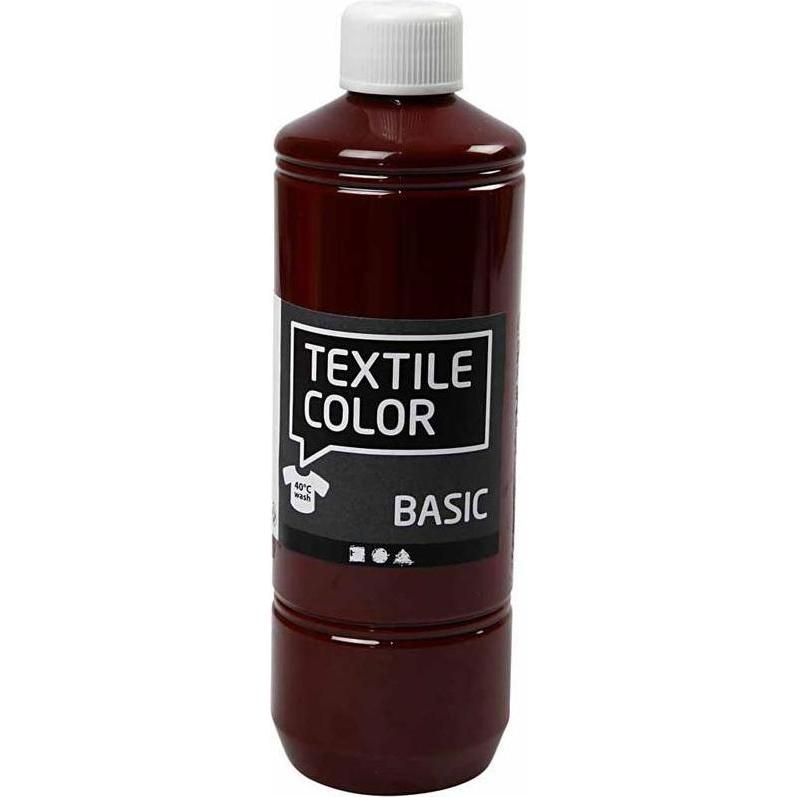 Creativ Company, Künstlerfarbe + Bastelfarbe, Textilfarbe (Braun, 500 ml)