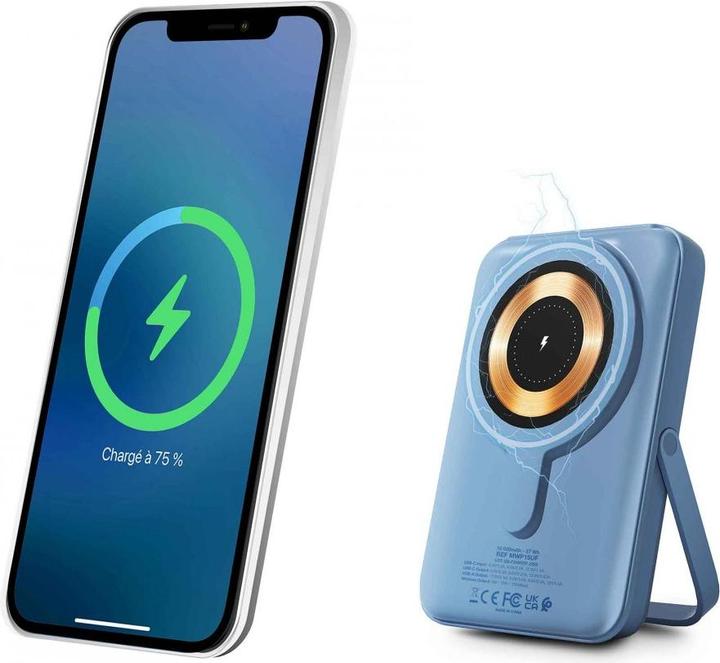 Productafbeelding Urban Factory WIFI MAGNEE POWERBANK 10.000MAH BLAUW (10000 mAh)