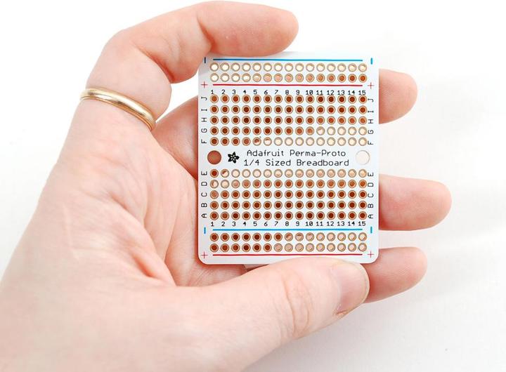 Actual product image Adafruit Perma-Proto Quarter-sized Breadboard PCB (Breadboard)