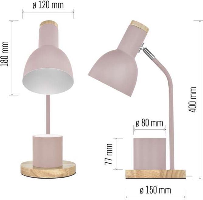 Produktbild Emos Schreibtischlampe POPPY, rosa (E27)