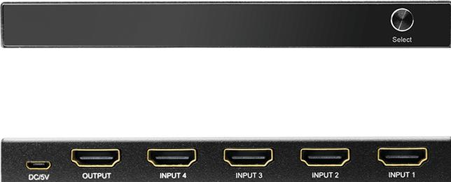Produktbild LogiLink HDMI-Switch, 4x1-Port, 4K/60 Hz, HDCP, HDR, CEC, RC