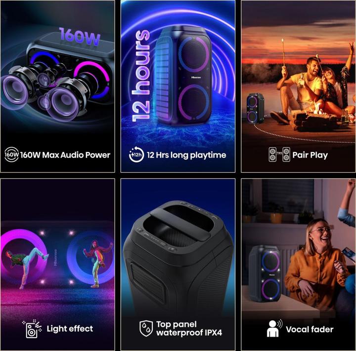 Actual product image Hisense Party Rocket 160 (12 h)