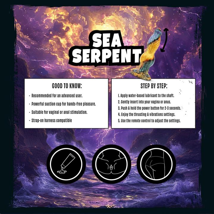 Actual product image Mythical Mates Sea Serpent Thrusting Dildo
