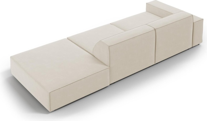 Actual product image Micadoni Right Velvet Sofa, "Jodie", 3 Seats, 262x102x70Made in Europe (4-seater, 2 person sofa, 3-seater)