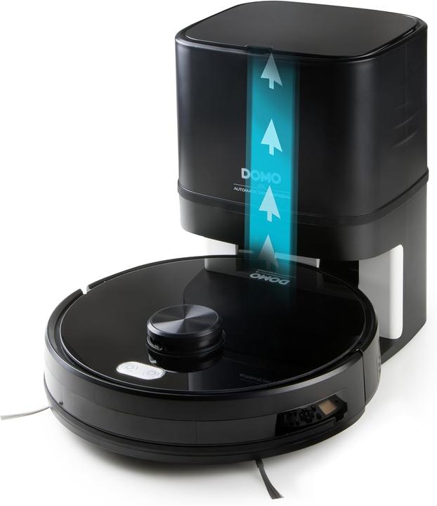Immagine prodotto Domo DO7298S Robot aspirapolvere e mocio nero controllato da app, telecomandato, con saggezza (2700 Pa, Panno)