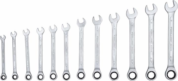Actual product image Brilliant Tools BT013112 Ratchet ring wrench set (19 mm, 12 mm, 14 mm, 16 mm, 10 mm, 18 mm, 17 mm, 11 mm, 15 mm, 8 mm, 9 mm, 13 mm)