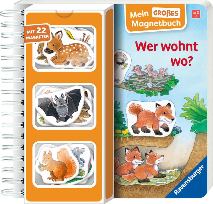 Ravensburger Mein grosses Magnetbuch: Wer wohnt wo? (Deutsch)