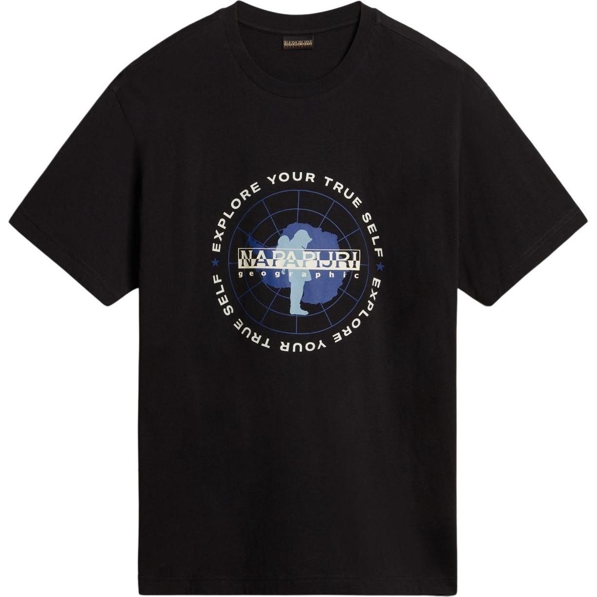 Napapijri, Herren, Shirt, t-shirt, Schwarz, (XL)