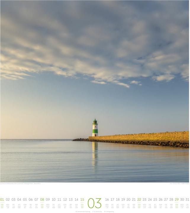 Image du produit Meeresstille Kalender 2026 (48 x 54 cm, Couverture rigide, Anglais, Français, Allemand)
