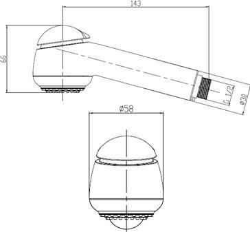 Produktbild Euro Forte Sabrina Küchenbrause für Küchenmischer mit Auszugsbrause, braun transparent