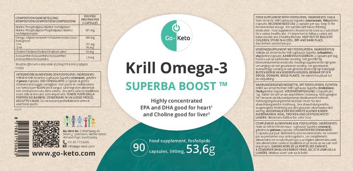 Valori nutrizionali e ingredienti Swiss point of care Olio di krill Omega-3 ad alto dosaggio EPA/DHA x90 (90 Pezzo/i, 104 g)