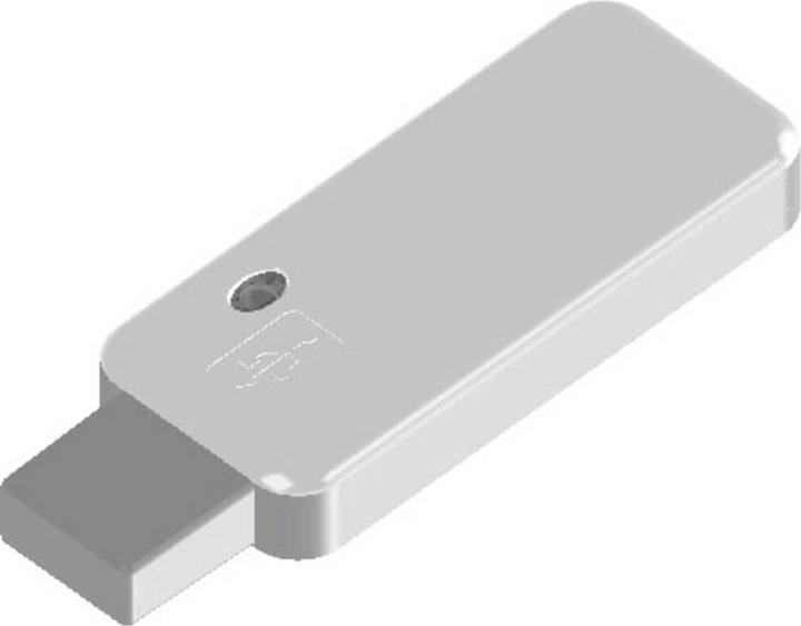 Actual product image Teko TEK-USB.30 USB device enclosure 58 x 25 x 10.2 ABS, TPU White, light grey 1 pc. (Housing)