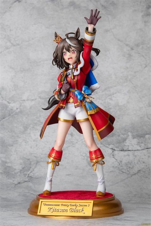 Actual product image Cygames Uma Musume Pretty Dirby PVC Statue 1/7 Kitasan Black Fluttering Fulfillment Ver. 28 cm