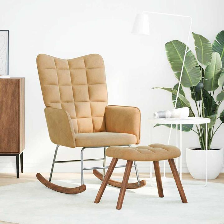 Immagine prodotto vidaXL Schaukelstuhl mit Hocker