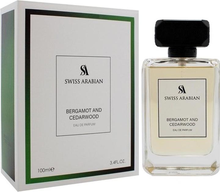 Actual product image Swiss Arabian Bergamot and Cedarwood by for Men 3.4 oz EDP Spray (Eau de parfum, 100.55 ml)