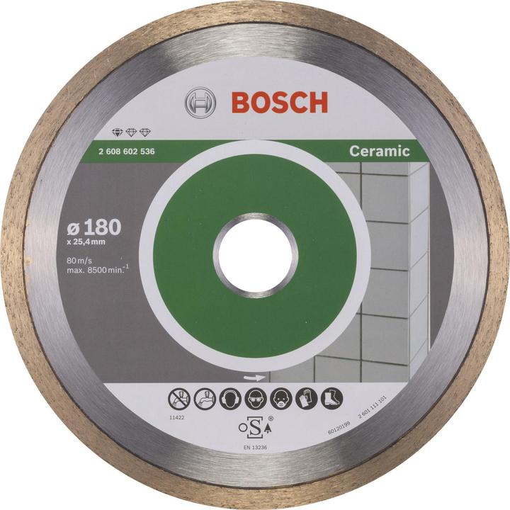 Actual product image Bosch Professional Zubehör Diamond saw blade Standard for Ceramic, 180 x 25.40 x 1.6 x 7 mm