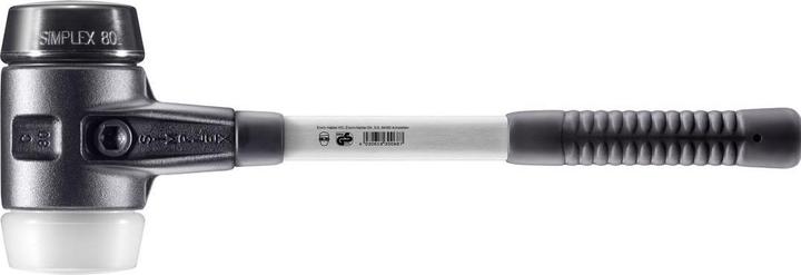 Actual product image Halder SIMPLEX soft-face mallet, rubber composition / superplastic with reinforced malleable cast iron
