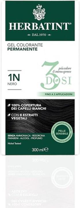 Produktbild Herbatint Permanentes Farbgel 1N Schwarz 300ml (1N Schwarz)
