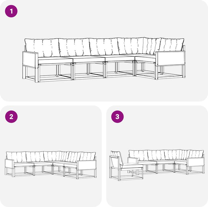 Actual product image vidaXL Gartenmöbel Set
