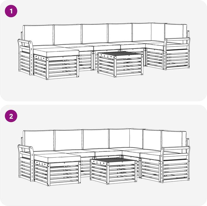 Produktbild vidaXL Outdoor-Sofa
