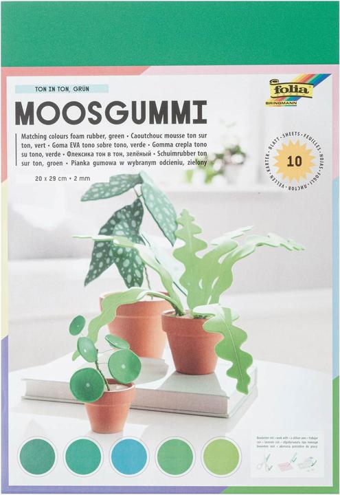 Actual product image Folia Foam rubber set tone on tone green