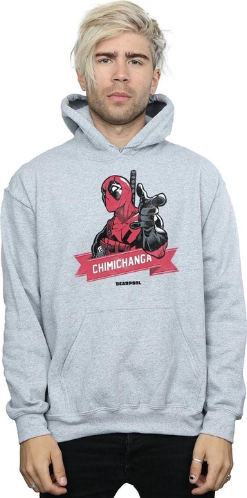 Immagine prodotto Deadpool Chimichanga Finger Felpa con Cappuccio Uomo (3XL)
