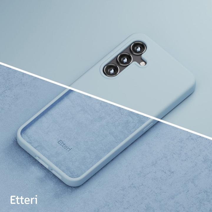 Actual product image Etteri Silicone case for Samsung Galaxy S24 Plus light blue (Samsung Galaxy S24+)