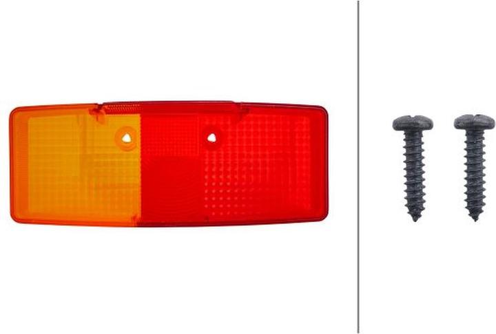 Actual product image Hella Rear combination lamp lens right halogen for DEUTZ-FAHR (R10W, P21V)
