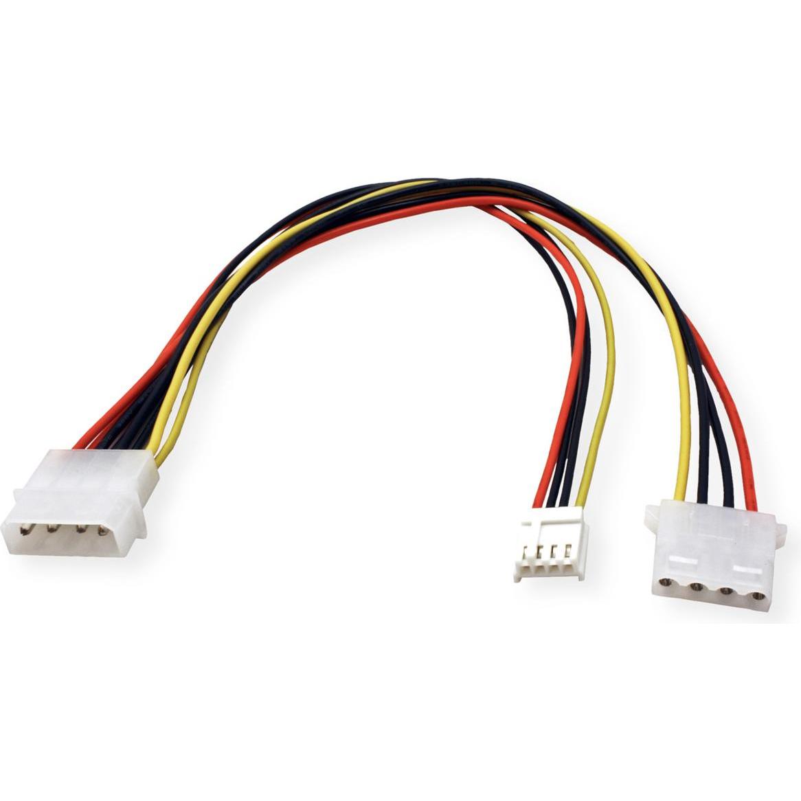 Roline Y-Kabel 4 pol. HDD / 4 pol. HDD + 4 pol. FDD, Interne Kabel (PC)