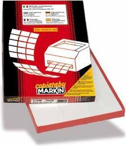 Actual product image Markin 210C581 White printer label