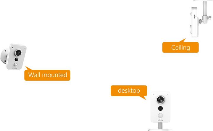 Actual product image Imou Cube 4MP Bullet IP security camera Indoor pixels Ceiling/Wall/Desk (2560 x 1440 Pixels)