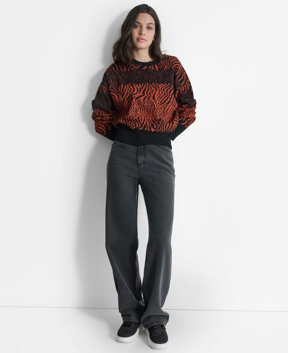 Produktbild DKNY Dolmanärmel Tigerdruck Pullover (S)