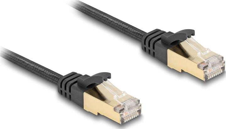 Actual product image Delock RJ45 flat ribbon network cable with braided sheath Cat.6 (U/FTP, CAT6a, 10 m)