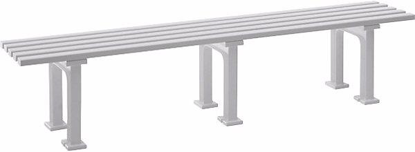 Image du produit Blome Banc sans dossier, 5 lattes, longueur 2000 mm, blanc.
