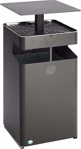 Produktbild VAR Abfall/Ascher, mit Dach, Volumen 72 l, eisenglimmer