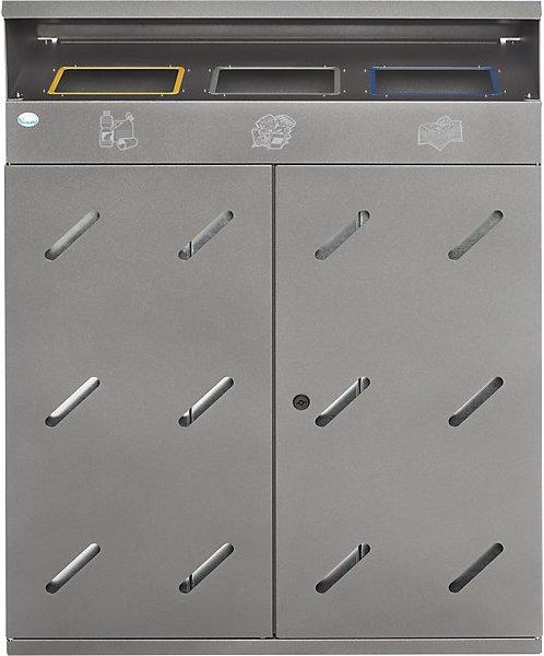 Image du produit VAR Poste de tri des déchets, triple ouverture de dépôt, capacité 300 l, mica de (300 l)