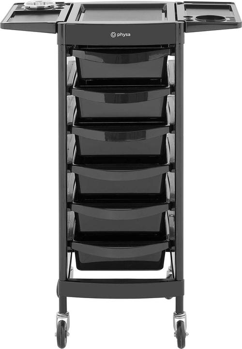 Actual product image Physa Hair Salon Trolley - 10 kg - 6 drawers with 3 dividers - hairdryer holder - 420 x 390 mm shelf