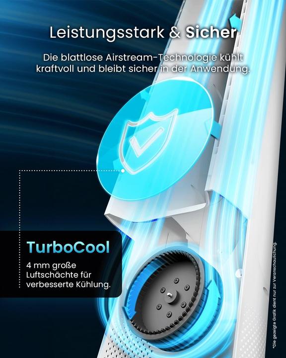 Produktbild Breeze Rotorloser Smart Home Turmventilator mit WLAN, LED Display (62 dB)
